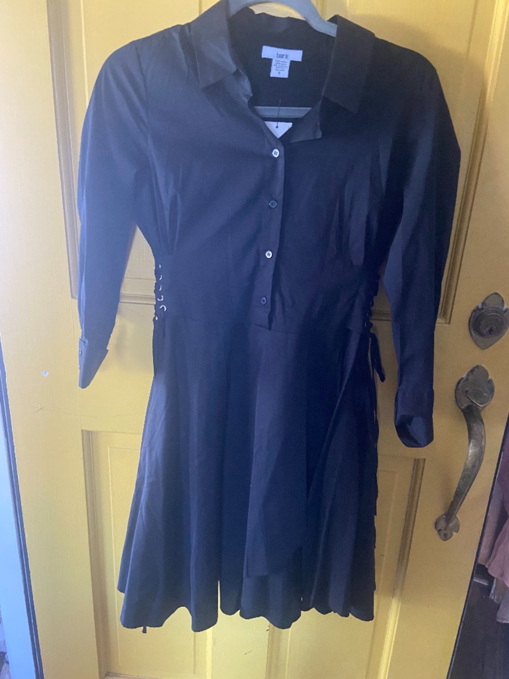 Bar III Black button up corset dress NWT